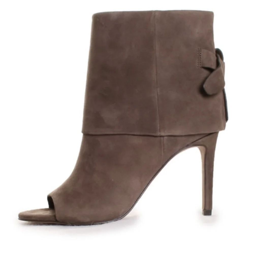 NEW VINCE CAMUTO | $159 Amesha Suede Foldover Heeled Bootie - Picture 1 of 11